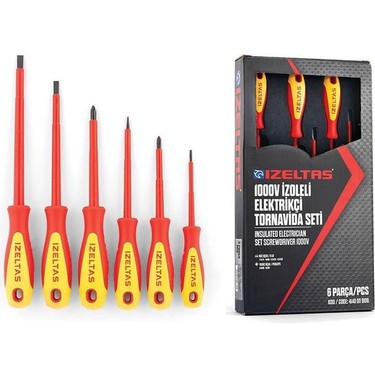 İzeltaş 1000v İzoleli Elektrikçi Tornavida Seti